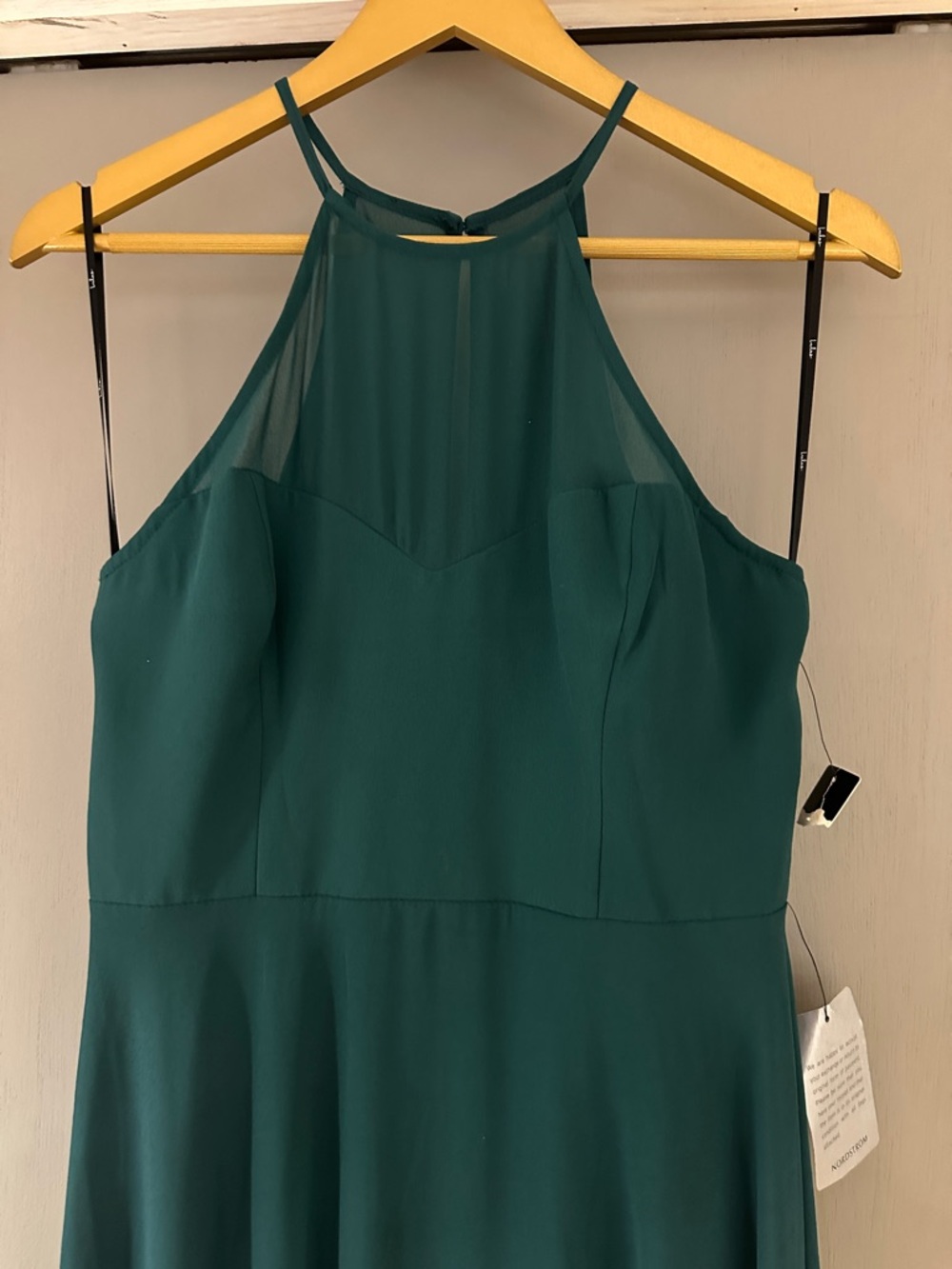 Lulus Night of Romance Emerald Green Maxi Dress NWT Sleeveless Formal Gown Prom - Picture 4 of 11